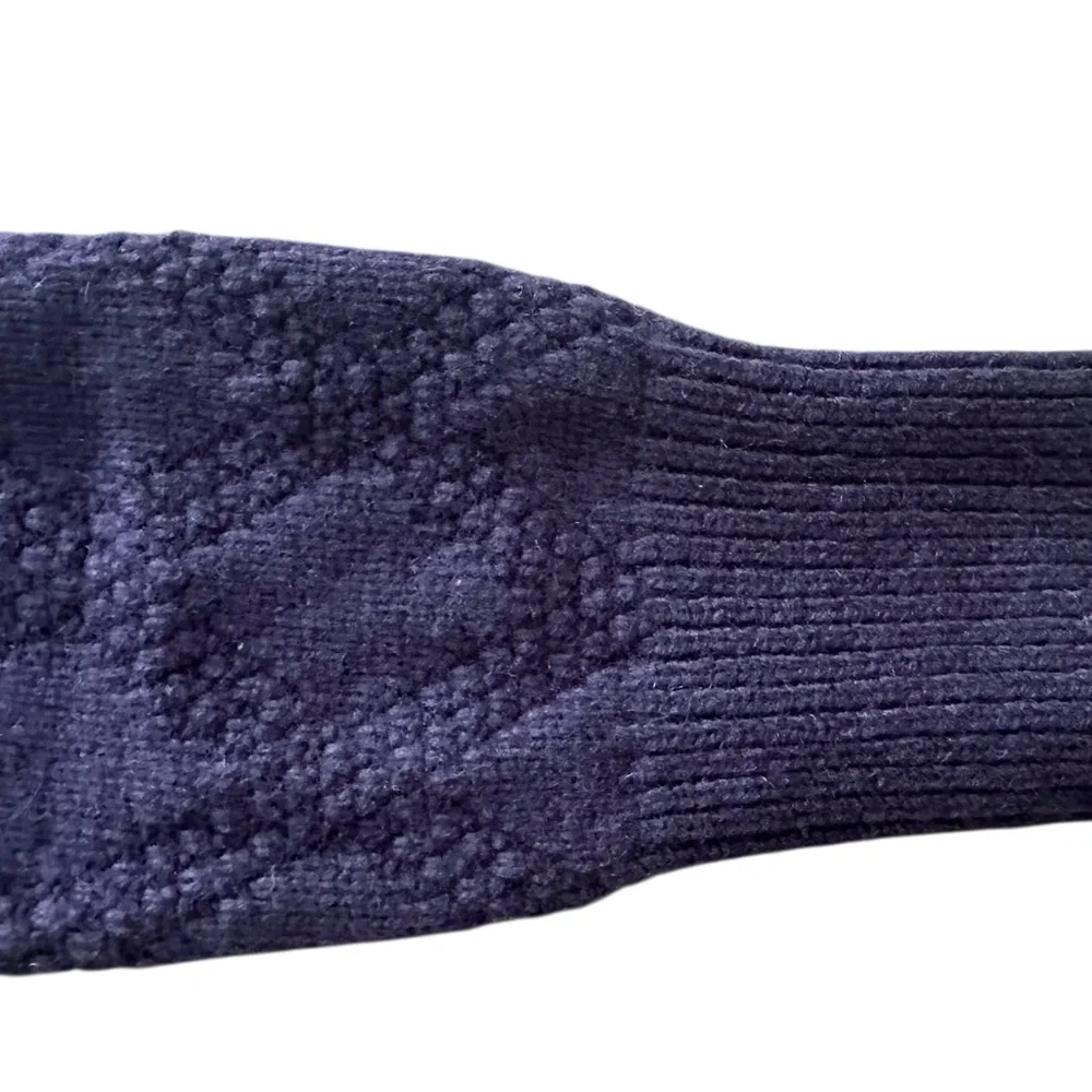 Helly Hansen Men's Navy Zip-Up Textured Knit Sweater - Picture 5 of 9